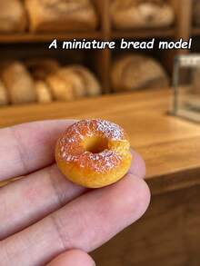 Miniature Bakery Donut Bread Basket Model Accessories Set, Mini Metal Storage Basket, Clips, Poster Paper Model Accessories, Model House And Dollhouse Kitchen Baking Scene Decoration - one-size - View 6
