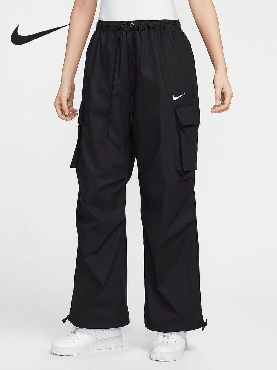 Celana Kargo Tenun Pinggang Sedang Wanita Nike Sportswear IF0392-010 - IF0392-010 - View 1