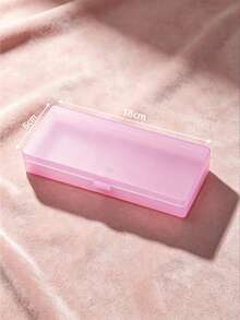 1pc Solid Pencil Case, Back To School, Pencil Bag, Backpack School Supplies - Rectangle - View 19