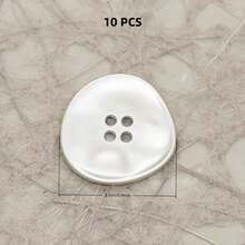 10 PCS 11/15/18/20/23mm 11-23mm Vintage Asymmetrical Textured Minimalist Asymmetric Wavy Metal Buttons, Suitable For Shirts, Suits, Asymmetric Stitching, Knit Cardigans, Four-Hole Buttons - Irregular Corrugated Surface - View 33
