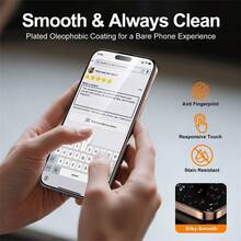 RQVQJ 3Pcs Full Screen Tempered Glass Protector Protect Screen Full Screen Phone Protective Film Compatible With IPhone 18 17 16 15 14 13 12 11 Pro Max XS X XR 17 16 15 14 Plus 17e 16e Clear Protective Cover Glass Film - Clear - View 5