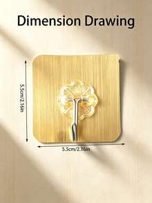 Gold Self-Adhesive Hooks, Cute And Practical, Wall Decor Key Hooks, Suitable For Hanging Hats, Towels, Keys, Ideal For Home, Kitchen, Bathroom And Office, Wall-Mounted Towel Hooks - Gold - View 5