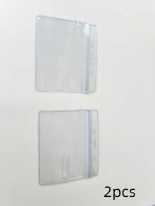 2/5/10pcs Transparent Card Holder Sleeves, Pass Card Holder, Badge Holder, ID Card Protector, Nurse Badge Holder, Soft PVC Plastic Horizontal Card Holder, Transparent Waterproof Card Holder, Suitable For ID Card, Student Card, Back To School - Rectangle - View 5
