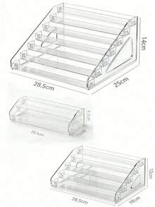 Vowcarol 3/5/7 Tier Transparent Acrylic Paint Storage Rack - Transparent Trapezoidal Display Stand Suitable For Crafts And Artwork Storage. Lipstick. Perfume. Cosmetics. Display Stand. Multi-Functional - Multicolor - View 10