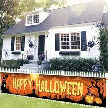 Halloween Outdoor Orange & Black Banner, Perfect For Yard Signs And Decorations, Celebrate The Spooky Season - A - View 13