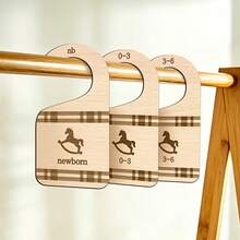 7 Pieces Size Separator, Wardrobe Clothes Separator, Hanging Storage Rack With Horse Pattern, Cute Clothes Hanger Separator, Suitable For Young People's Independent Wardrobe Clothes Size Table, Home Storage And Organization Separator - Multicolor - View 2