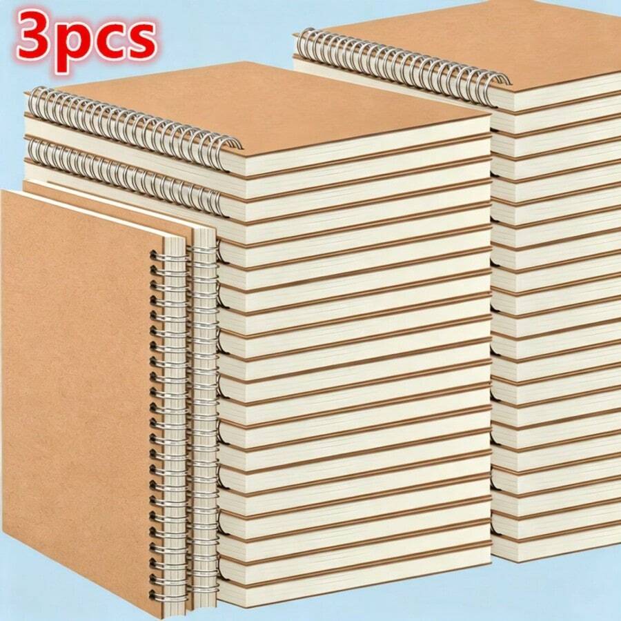 A5 Spiral Notebook, 30 Pages/60 Sheets Coil Memo Notepad Diary Planner, Ruled Line Grid Paper, Perfect For Work, Sketching, Journaling, Studying And Note-Taking, Ideal Gift, School Supplies | Fashionable A5 Design | Paper Quality, Notebook And Diary - A5 - View 1