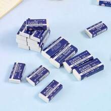 6pcs/10pcs Pencil Erasers, Rectangular White Erasers, Suitable For School And Office, Drawing Art Erasers, Christmas Gift - Multicolor - View 2
