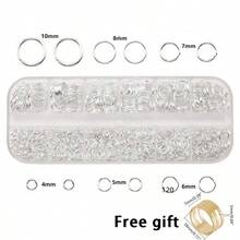 900pcs/Box DIY Jewelry Connector Rings, Includes Multiple Sizes Of Jump Rings, Closed Rings, Split Rings, High-Low Rings, Single Rings, Open Rings, Connector Rings, Flat Rings, Round Open Rings, Hanging Rings, Jewelry Rings, O-Rings, Can Be Paired With Lobster Clasps, Used For DIY Jewelry Making Accessories, Handmade Beaded String, Spacer Bead Connectors, Bag Keychain Rings, Open Jump Rings, O-Ring Connectors And Other Accessory Making - Jump Ring - View 9