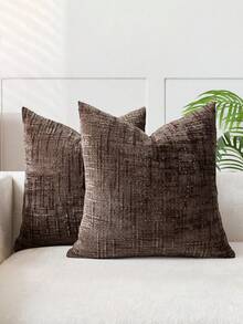 1/2pcs Blush Pink (Pillow Insert Not Included) Vintage Chenille Striped Throw Pillow Cover, 100% Polyester Woven Zippered Pillowcase, Machine Washable, Geometric Pattern Decorative Cushion Cover For Sofa, Bed, Dining Room, Home Office - Blush Pink - View 9