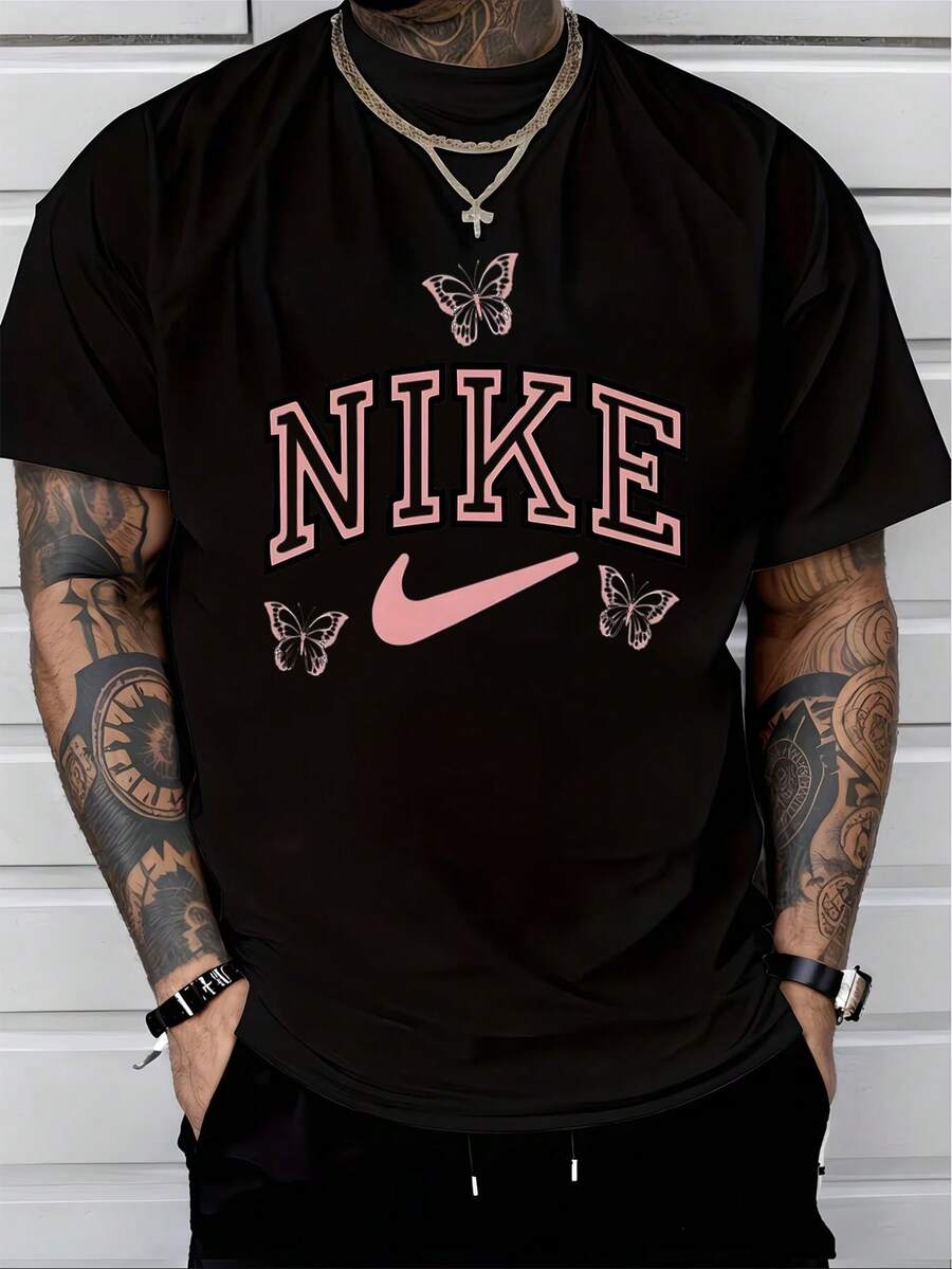 Men T-Shirts - 黑色 - 查看 1