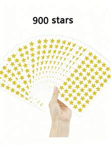 300/600/1200pcs Gold Star Stickers, Reward Gold Star Stickers, Foil Star Stickers, School Planner Small Star Stickers, Behavior Tracking Chart, Classroom Teacher Supplies, DIY Sticker Decoration Props - Gold - View 12