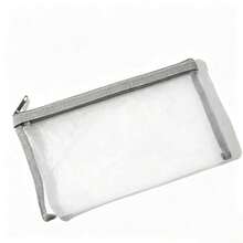9/3/1pc Large Capacity Nylon Triangle Mesh Toiletry Bag, Portable Waterproof Makeup Bag, Multi-Functional Cosmetic Bag, Stationery Pouch, Data Cable Organizer, Coin Purse - Multicolor - View 9