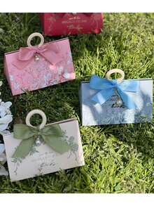 5pcs Gift Box Set, Exquisite Floral Print, Multicolor Assortment, Mother's Day, Wedding, Birthday, Anniversary, Party, Holiday Universal Gift Box, Halloween Candy Packaging Box, Can Store Jewelry, Candle Gift Packaging, Candy Packaging Box - Multicolor - View 6