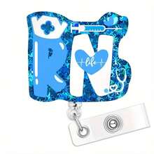 1pc RN Nurse Badge Scroll With Retractable Clip: This Fun And Cool Badge Scroll Is Suitable For Doctors, Nurses, Office Workers, And Social Workers. - Multicolor - View 8