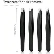2/4 Stücke Edelstahl Augenbrauen Pinzetten, Präzisions Schrägspitze Pinzette zum Formen der Augenbrauen, zum Anbringen von Wimpern, zur Entfernung von Gesichtshaaren, Make-up Werkzeug für Frauen - Mehrfarbig - Übersicht 10