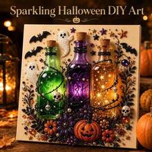Halloween Handmade DIY Diamond Painting New Halloween Pearl Sticker Creative Rhinestone Decor Painting Slow Rebound Butter Stick Cute Highly Attractive Squeeze Toy - Multicolor - View 4