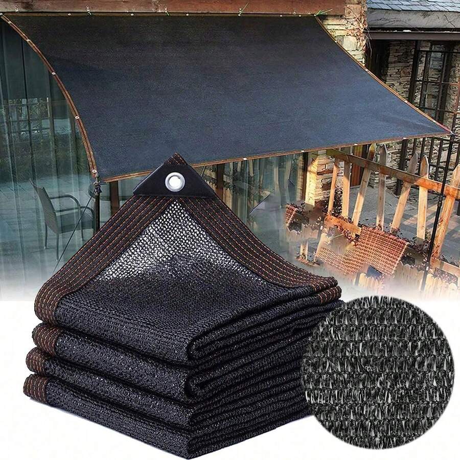 High Density Breathable Multi-Function Outdoor Snow Net, High Density UV Resistant, Snow & Frost Proof, Suitable For Patio, Picnic, Car Canopy, Garden, Balcony, Corridor Pavilion, Beach, Yard And Roof - Black - View 1