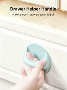 4Pcs Punch‑Free Self‑Adhesive Door Handles, Easy 30s Installation Sticky Pull Handles For Cabinet Wardrobe Drawer, Multifunctional Household Auxiliary Grips - Multicolor - View 5