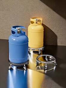 1pc Gas Cylinder Base Liquid Gas Tank Universal Wheel Rack Gas Cylinder Mobile Tray Support Bracket Kitchen Storage Rack - Multicolor - View 7