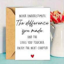 1PC-Colleague Retirement Card Leaving Gift | Large Inspirational, Enjoy The Next Chapter Boss Teacher Leader Farewell Card Suitable For Anyone's Retirement Gift - A - View 1
