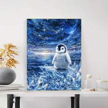 1PC DIY 5D Diamond Painting Kit Penguin Pattern - Round Full Drill Art Mosaic Craft, Home Wall Decor, Unframed - No Frame - View 2