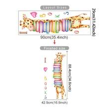 1/2pcs Giraffe Reading Books Wall Decal, I Love Books Quote Wall Sticker, Waterproof Removable Self-Adhesive Watercolor Vinyl Mural, Suitable For Library, Study, Reading Corner Wall Decoration - Giraffe Book Wall Sticker - View 2