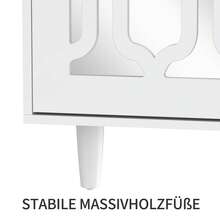 Sideboard Made Of Wood With Storage With Drawers With Doors White For Dining Room And Living Room - 白色 - 查看 9
