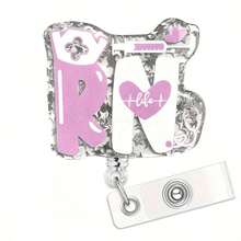 1pc RN Nurse Badge Scroll With Retractable Clip: This Fun And Cool Badge Scroll Is Suitable For Doctors, Nurses, Office Workers, And Social Workers. - Multicolor - View 9