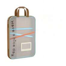 1pc A4 File Folder, L-Shaped Large Opening Gradient Mesh File Sleeve, 4-Layer Classification Storage, Stationery Set For Graduate Entrance Exam And Office Document Storage, Suitable For Accordion Bag, With Handle Portable File Bag - Multicolor - View 10