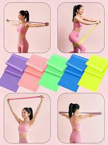 2pcs/Set Resistance Band Set, 150cm Strength Training Elastic Bands, Suitable For Yoga, Pilates, Stretching, Rehabilitation, Strength Training, Muscle Shaping And Flexibility Enhancement, Different Resistance Levels, Home Fitness Bands, Summer Travel Gift - Upgraded Set - View 8