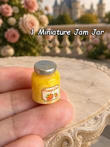 Miniature Afternoon Tea Model Decor, Banana Bread, Jam, Beverage, Candle Holder And Tableware Models, Dollhouse Restaurant Scene Decoration Accessories - one-size - View 6