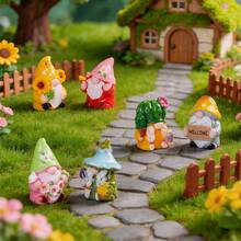 1/6/12pcs Spring Floral Decor Set, Waterproof Outdoor Garden Lawn Decorations, Car Dashboard, Indoor Tabletop Decor, Patio Balcony Home Gift Decoration - Multicolor - View 2
