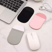 Wireless Grey Mouse Holder For Laptop, Mouse Travel Protective Case, Adhesive Mouse Pouch For Laptop Computer Office (Self-Adhesive Mouse Storage Bag, Laptop Back Pocket, No-Trace Elastic Lycra Mouse Bag) - View 3