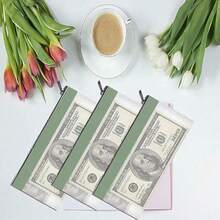 1pc Zippered Money Pouch, 4 Colors Available, Bank Deposit Money Bag, 7.82 X 3.94 Inch Transparent Cash Storage Envelope - Multicolor - View 7