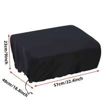 1pc Heavy Duty Grill Cover, 210D Polyester Tabletop Grill Cover, Fits 17" Blastone 1971 Model Without Lid - Black - View 6