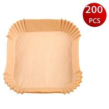 400-50Pcs Disposable Air Fryer Paper Liners, 6.5in Size, Compatible With Multiple 3‑5 QT Air Fryer Models, Home Kitchen Goods, Consumable Accessories For Household Daily Cooking Scenarios, Birthday,Back To School,Home Decor,Kitchen Accessories - Multicolor - View 9