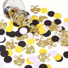 20/120pcs Bee Theme Confetti, Bee Party Decorations, Baby Shower Decorations, Gold & Black Bee Confetti Accents, Bee Theme Baby Shower Table Decor, Birthday Party Decorations - Multicolor - View 1