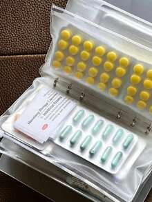 A6 Matte Loose-Leaf Medication Storage Folder With Detachable Zipper Pouch For Home And Travel, Pill And Medicine Board Organizer - View 5