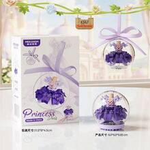 Princess Dress Building Block Set, 6pcs Mini Dress Ornaments With Clear Display Balls And Colorful Ribbons, DIY Assembled Fashion Outfit Models, Cute Hanging Decor For Bedroom, Backpack, Christmas Tree, Perfect Holiday Birthday Party Gift, Creative Collectible Toy For Home Desk Decoration And Handmade Craft Collection - Multicolor - View 10