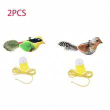 1/2/3 Pcs Cat Toys - Realistic Chirping Birds, Self-Amusement To Relieve Boredom, Interactive Cat Toy, Hanging Squeaky Simulation Bird Plush Toy, With Artificial Feathers, Kitten Chirping Bird Toy, Feather Color And Length May Vary - Multicolor - View 10