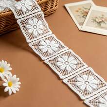 Retro Embroidered Lace Ribbon Tassel Lace Trim, 1.65 Inches Wide. Lace Decorative Technique. Suitable For DIY Embroidered Bed Skirts, Wedding Party Decorations, Jumpsuits, And Craft Decorations | Embossed Design | Decorative Item - Multicolor - View 7