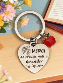 1pc/6pcs/15pcs/24pcs Teacher Gift Keychain Ideal Gift Graduation Gift Back To School Gift Birthday Gift Christmas Gift - Silver - View 7