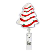 1pc Christmas Fun Scroll-Style ID Badge Holder, ID Card Name Tag Clip, Christmas Fun Design, Suitable For Doctors, Nurses, Office Staff, Party Use, Back To School Essential, Christmas Badge Home Decor Christmas Decoration Room Decor - Multicolor - View 11