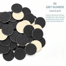 50Pcs Nail Sanding Paper With 1pc Metal Disc Nail Drill Bit 25mm Pedicure Disc Replacement Sanding Discs Bits For Nail Drill Foot Files Electric Remove Calluses And Dead Skin Manicure Pedicure Tool Accessories - Multicolor - View 10