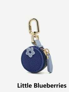 Cute Fruit Wallet, PU Leather Small Wallet, Summer Fruit Shaped Bag Hanging Wallet, Holiday Gift Blueberry Keychain Fruit Shaped Wallet - Multicolor - View 13