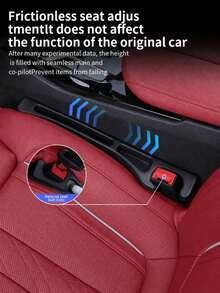 2PCS Car Seat Gap Filler Storage Box, Upgraded 2 In 1 Anti-Drop Anti-Leak Dual Slot Crevice Organizer, Holds Phone Keys Cards Coins, Reduce Friction Noise, Universal Auto Interior Storage Accessory, Ideal Holiday Gift & Road Trip Essential - Multicolor - View 11