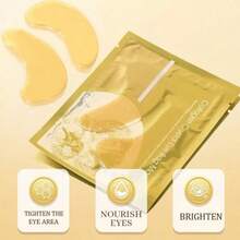 10pcs/20pcs/30pcs(15 Pairs) Gold Eye Masks, Moisturizing And Nourishing, Reduce Dark Circles And Puffiness, Tighten And Brighten, Great Gift For Valentine's Day, Essential For Office, Late Nights, And Holiday Travels A Bag Of 2pcs - Collagen - View 3