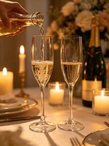 12pcs Acrylic Champagne Glasses, 5oz (Approx. 141.7g) Unbreakable Reusable Stemware - Modern And Perfect For Home Daily Use, Weddings, Baking, Drinking, Party Supplies (Clear) - View 2