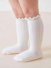 1 Pair Baby Socks Spring/Autumn Pure Cotton Children's Mid-Calf Socks - Multicolor - View 2